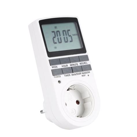 Plug in Programmable Timer Switch Socket Adjustable Hour LCD Display