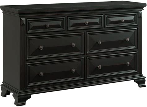 Elements International Calloway 7 Drawers Dresser in Antique Black CY600DR