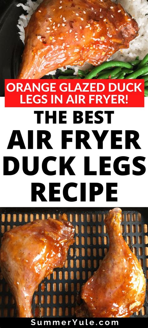 Learn how long to cook duck leg in air fryer! This air fryer duck legs recipe with a sweet and ...