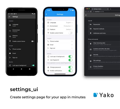 GitHub - yako-dev/flutter-settings-ui: Create native settings for Flutter app in a minutes.