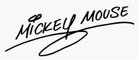 Transparent Mickey Mouse Signature, HD Png Download - kindpng