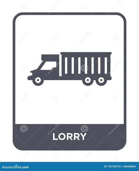 Lorry Icon in Trendy Design Style. Lorry Icon Isolated on White Background Stock Vector ...