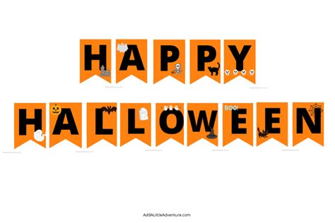 Halloween Banner Printable - Add A Little Adventure