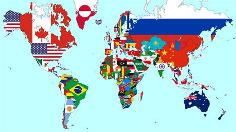 Flags Map of the World with Unrecognized Countries by CanhDuy2006 on DeviantArt