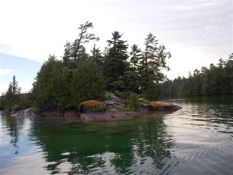 Rocky swimming hole on Lake Clear, Ontario