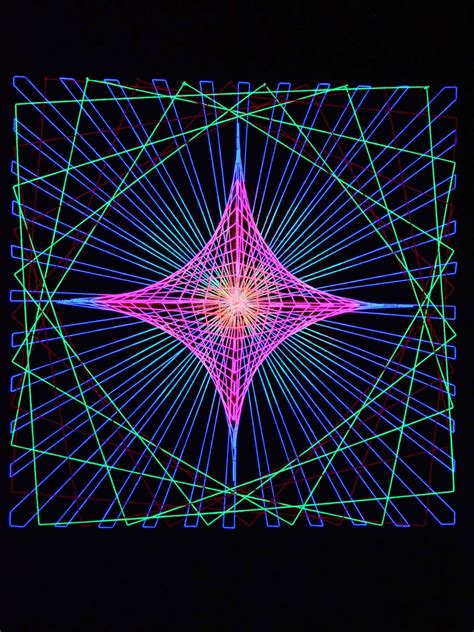 StringArt Deko Quadrat - Mind Change System "Pink Spot" #blacklight #schwarzlicht #stringart # ...