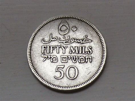 Silver 1927 Palestine 50 Mils Coin | Etsy | Palestine, Coins, Historical coins