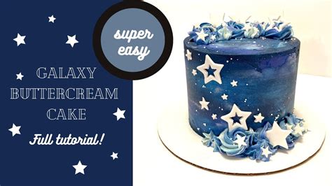 Buttercream GALAXY Cake Tutorial | 4k - YouTube