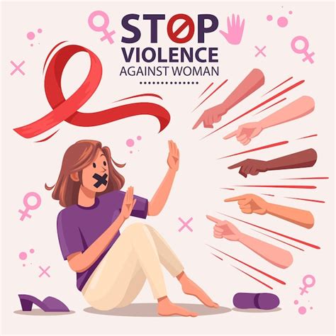 Premium Vector | Stop Violence Against Women Poster Vector