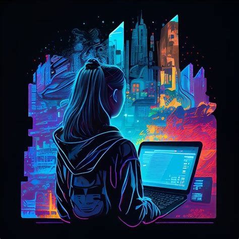 "Hacker Girl in the City of Light" | Hacker art, Hacker girl, Hacker