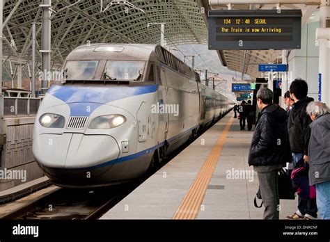 KTX (Korea Train eXpress) train station - South Korea Stock Photo - Alamy