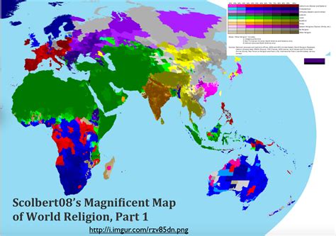 Religion Map Of Asia | Cities And Towns Map