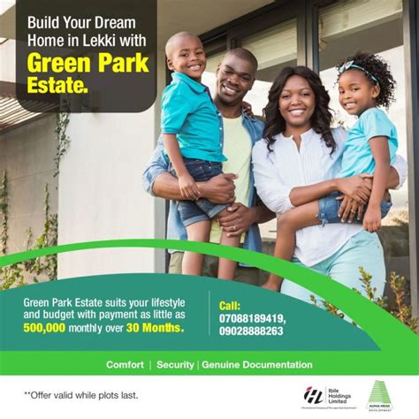 With Green Park Estate, you can Start building your Dream Home with only N500,000 | BellaNaija