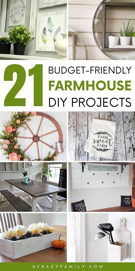 21 DIY Farmhouse Decor Ideas For Charming Rustic Decor - A Crazy Family