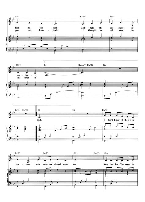 GOD HELP THE OUTCASTS Piano Sheet music | Easy Sheet Music