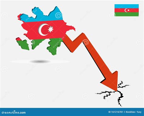 Azerbaijan Economic Crisis Concept Vector Illustration Stock Vector ...