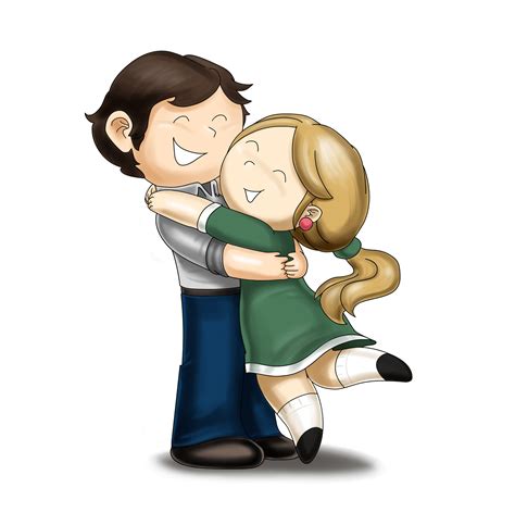 Hugging Cartoon Couple - ClipArt Best