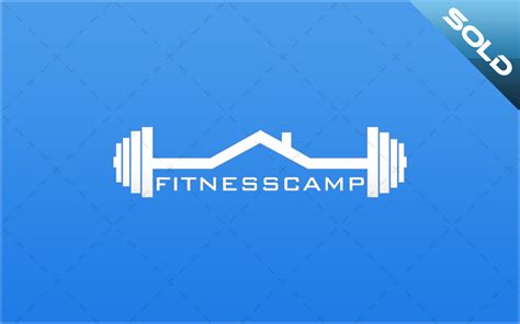 Fitness Boot Camp Dumbbell Logo For Sale - Lobotz