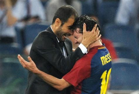 Lionel Messi wants to work with Manchester City manager Pep Guardiola ...