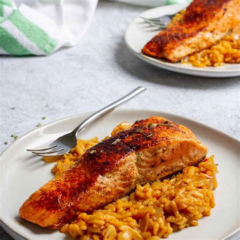 Pan-Seared Salmon with Lemon Risotto - Champagne Tastes®