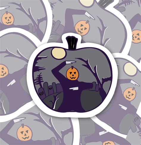 Dancing Pumpkin Man Meme Halloween Sticker Pumpkin Spooky - Etsy