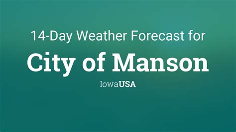 City of Manson, Iowa, USA 14 day weather forecast