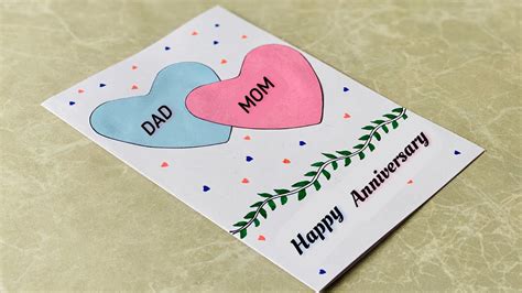 Beautiful Anniversary Card for parents | Easy DIY Happy Anniversary ...