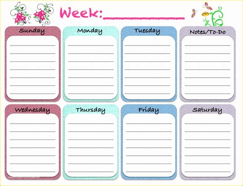 Free Weekly Planner Template Of 4 Free Weekly Planner Template Bookletemplate ...