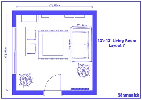 9 Great 12' x 12' Living Room Layouts and Floor Plans - Homenish