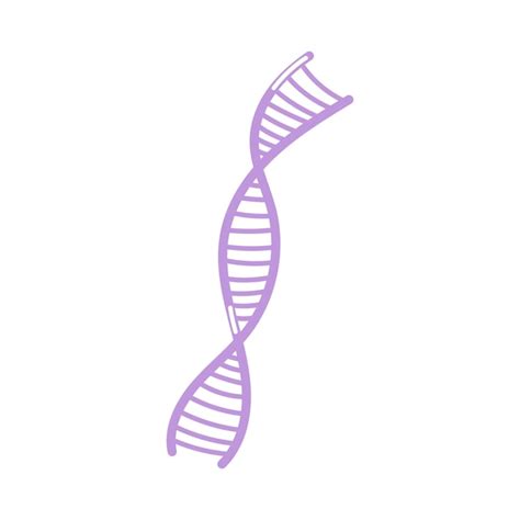 Premium Vector | Dna double helix vector flat hand drawn style illustration on white background