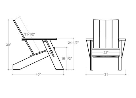 the measurements for an outdoor chair and table are shown in this drawing, which shows how to