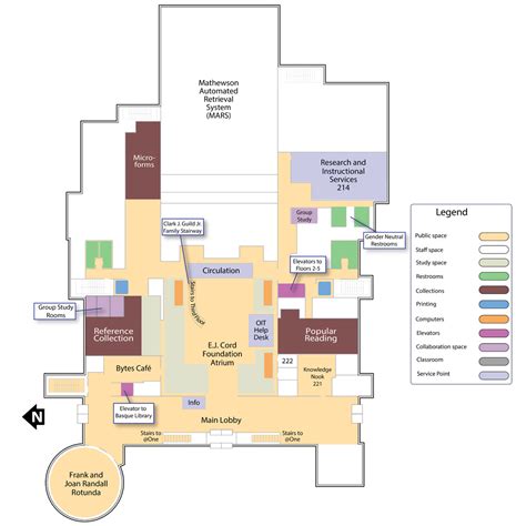 Knowledge Center floor maps | University Libraries | University of Nevada, Reno