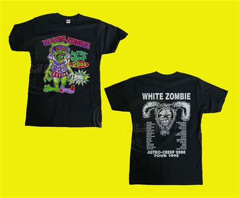 VINTAGE WHITE ZOMBIE T Shirt 90's Tour 1995 SIZE S-2XL REPRINT #fashion #clothing #shoes # ...