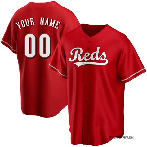 Youth Custom Cincinnati Reds Replica Red Alternate Jersey