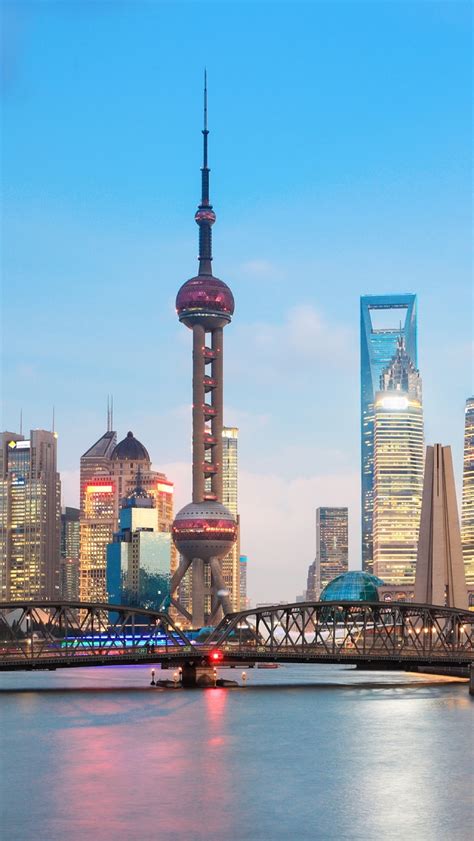 Shanghai Cityscape iPhone Wallpapers Free Download