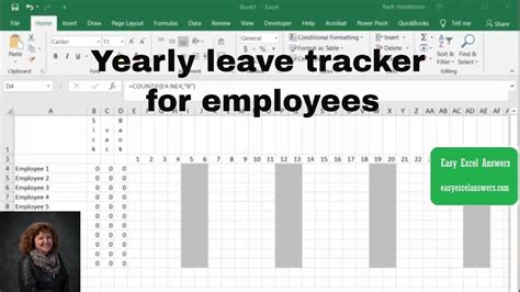 Leave Tracker Excel Template 2018 Database