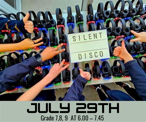 Silent Disco Grade 7,8,9 July 2023 – In The Zone