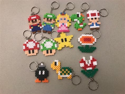 Super Mario Perler Keychains | Etsy