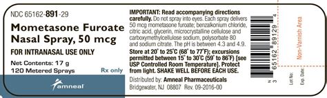 MOMETASONE FUROATE 50MCG - RX Products