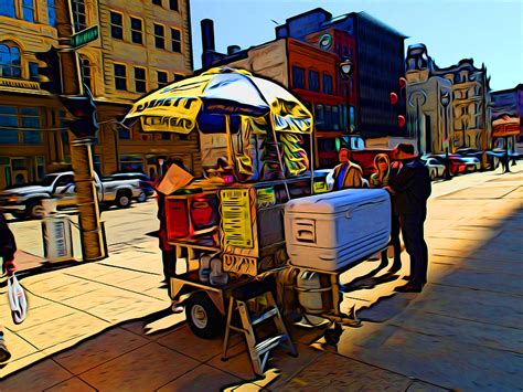 Water Street Vendor Digital Art by Geoff Strehlow - Fine Art America