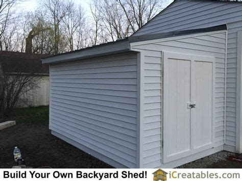 Completed lean to shed attached to existing house or garage wall ...