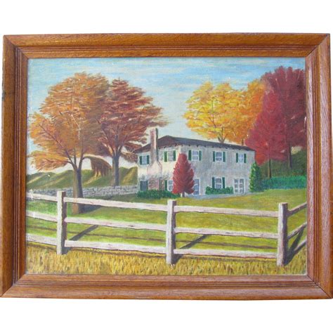 Country Art Landscape Oil Painting on Canvas Autumn or Fall Colors from artgate on Ruby Lane