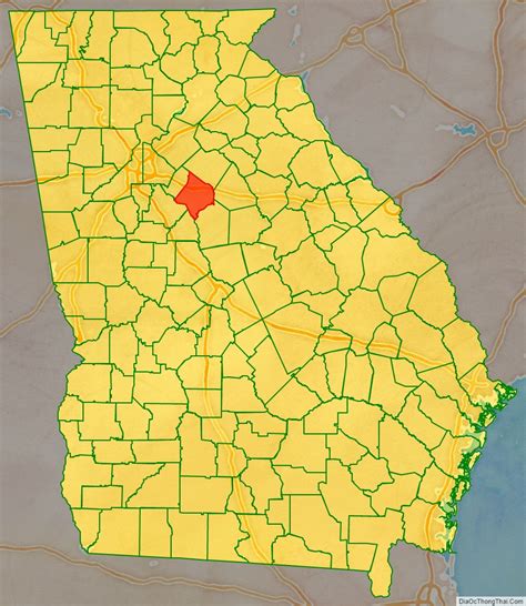 Map of Newton County, Georgia - Thong Thai Real