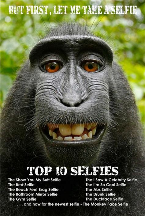 Monkey Selfie Poster 24in x 36in - The Blacklight Zone