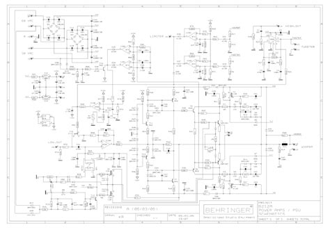 BEHRINGER B212A Power Amps Schematic – Electronic Service Manuals