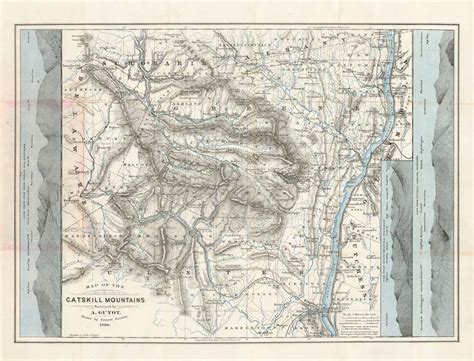 Map of the Catskill Mountains. Surveyed by A. Guyot. Drawn by Ernest Sandoz. 1880.: Geographicus ...