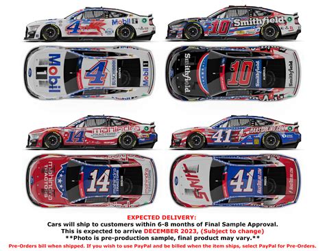 Stewart-Haas Racing Patriotic 4-Car Set 2023 1:64 Nascar Diecast