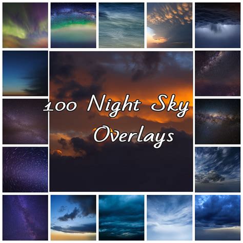 Night Sky Overlays for Photoshop Night Sky Overlays Sky | Etsy | Sky overlays, Photoshop ...