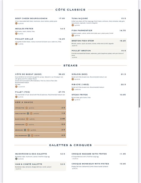 Cote Brasserie – Glasgow Glasgow's full menu online