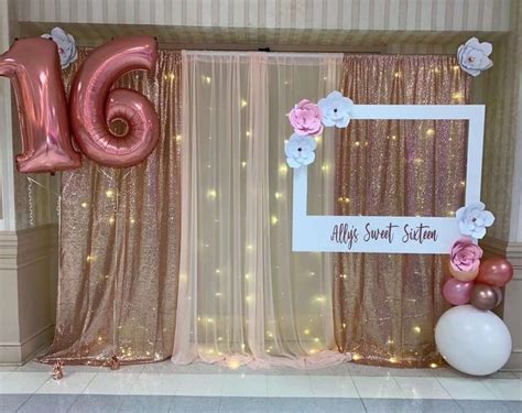 Rose Gold Sweet 16 Birthday Party Ideas | Photo 14 of 19 | Sweet 16 ...